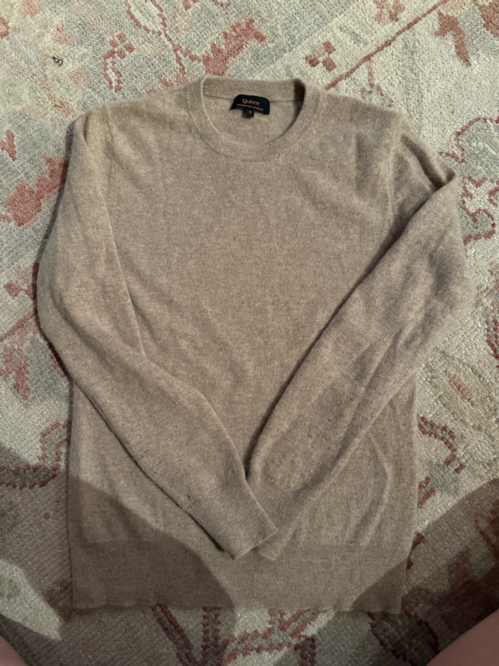 Quince Men's Crewneck Sweater in Taupe Heather